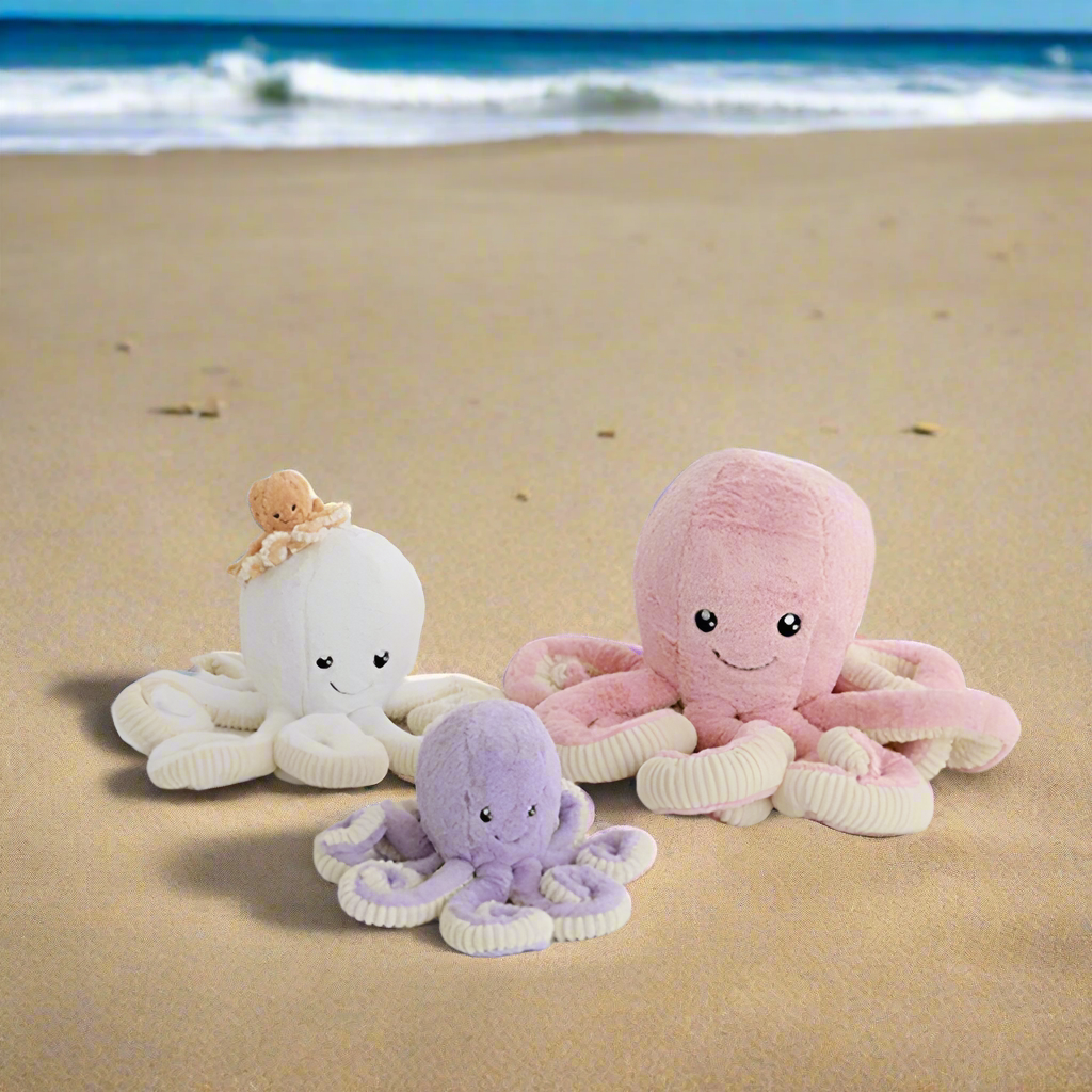 80cm Pastel Pink Lilac Octopus Plush Toy Giant Soft Teddy