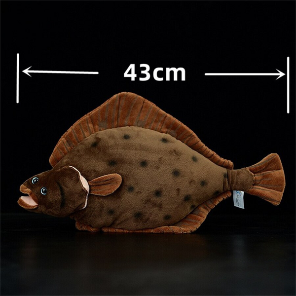 Flatfish Plaice Fish Plush Toy Lifelike Animal