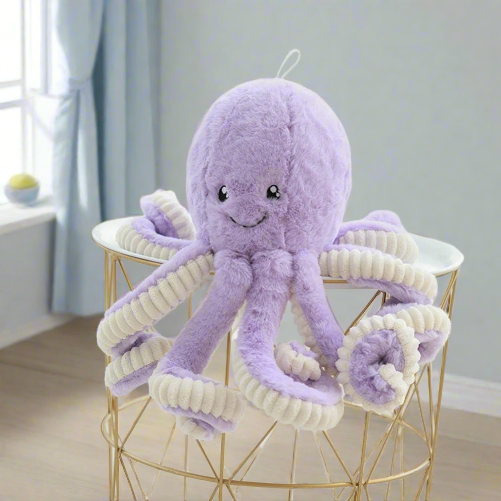 80cm Pastel Pink Lilac Octopus Plush Toy Giant Soft Teddy