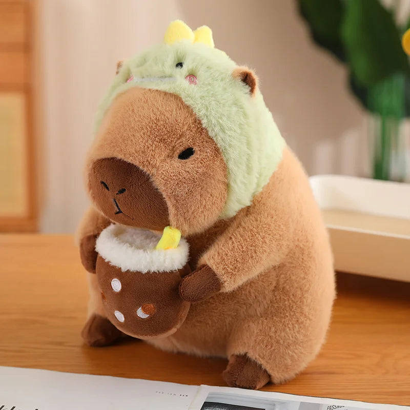 Dinosaur Capybara Plush Stuffed Animal Toy