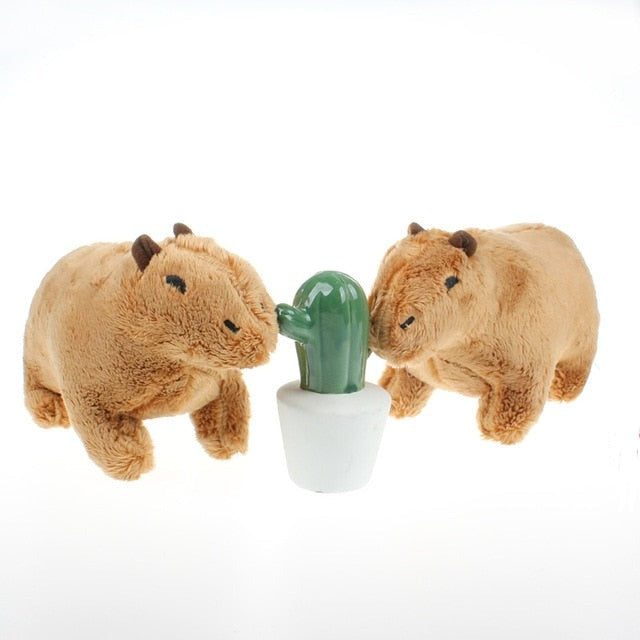 Capybara Plush Toy Fluffy Capybara Stuffed Animal