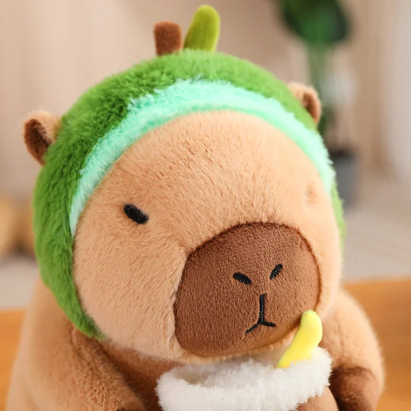 Avocado Capybara Plush Stuffed Animal Toy