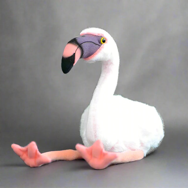 Realistic Pink Flamingo Plush Bird