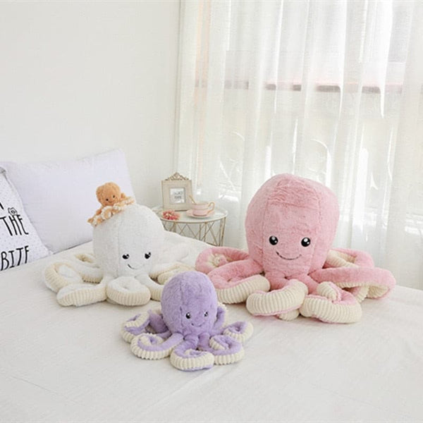 80cm Pastel Pink Lilac Octopus Plush Toy Giant Soft Teddy