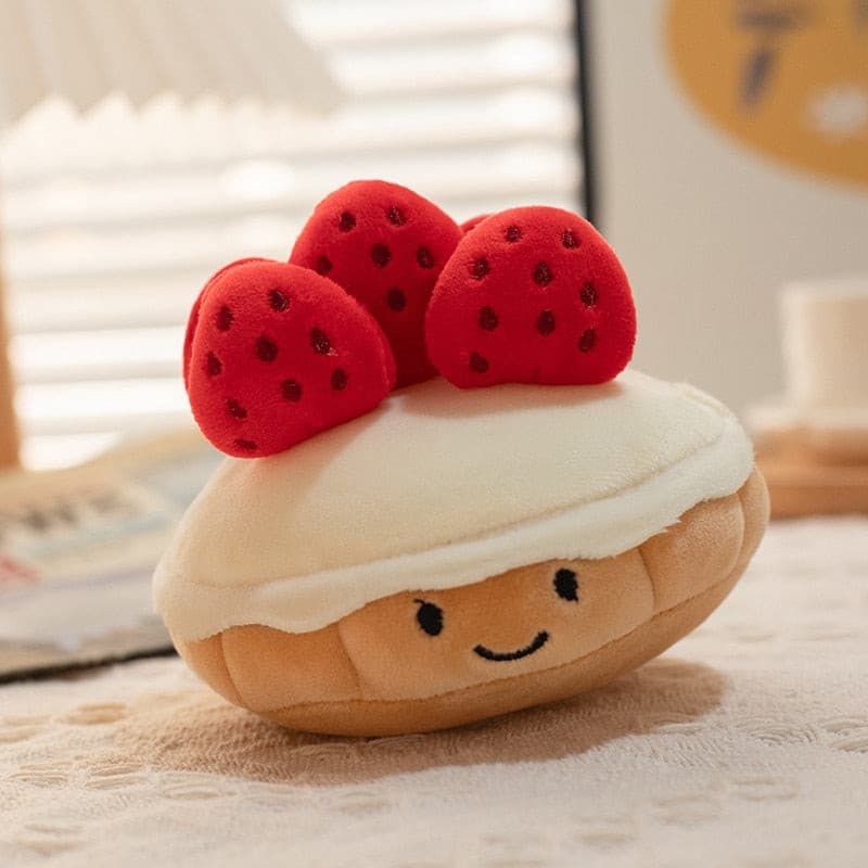 Mini Strawberry Cake Tart Plush Kawaii Toy Teddy