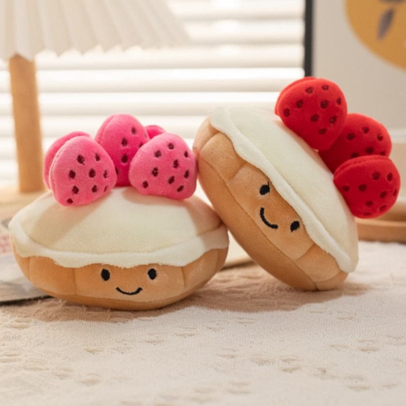Mini Strawberry Cake Tart Plush Kawaii Toy Teddy