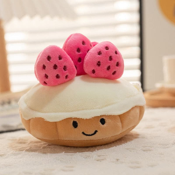 Mini Strawberry Cake Tart Plush Kawaii Toy Teddy