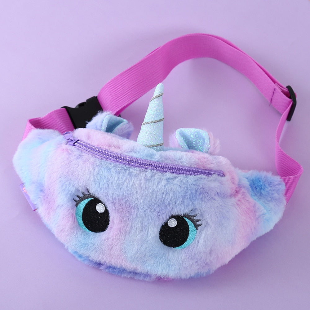 Ombre Lilac Unicorn Bum Bag Backpack Plush
