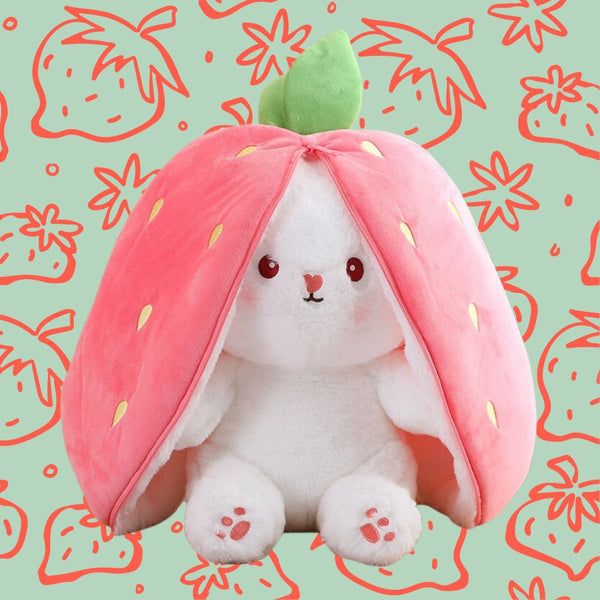 Strawberry Carrot Bunny Rabbit Stuffed Toy Plush