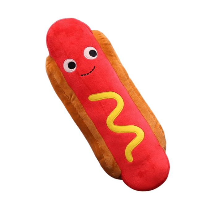 Hot Dog Plushie Juguete de peluche de comida rápida